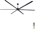144 Inch (12 ft) Big Industrial Fan, HVLS Large Commercial Ceiling Fan, Ultimate Power 130W DC Motor, 10-Year Warranty, 6 Aluminum Blades for Hangar, Workshop, Cattle Farm & Mall