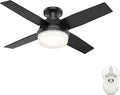 Hunter Dempsey, Outdoor or Indoor, Ceiling Fan, Quiet, 44 inch, Matte Black