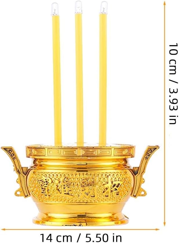 Zerodeko Led Electronic Incense Burner 5.51In Flameless Buddha Censer for Home D Cor and Meditation with Decorative Led Lighting