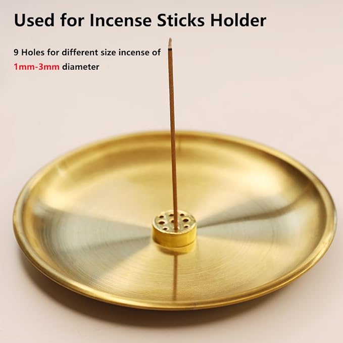 5 in1Incense Burner,Palo Santo Holder,Sage Holder, Incense Holder with Ash Catcher for Incense Sticks,Coil Incense,Incense Cones in Devotional Area, Yoga, Meditation Room Home Décor