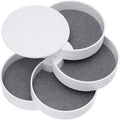 Jewelry Organizer Small Jewelry Storage Box 4-Layer Rotating Travel Jewelry Tray Holder for Women Bracelets Rings Bracelets Earrings (White)
