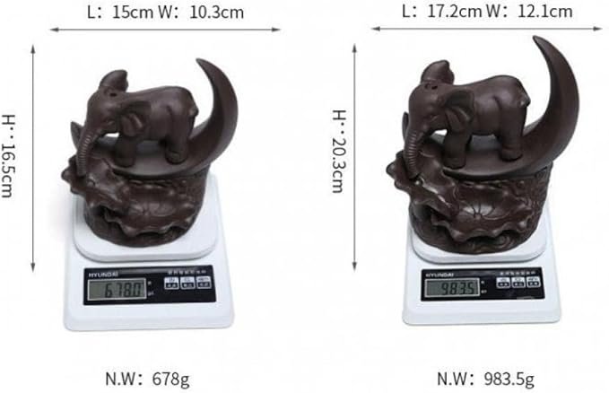 YYW Elephant Backflow Incense Burner Holder Waterfall Incense Cones Burner with 20 Incense Cones,30 Incense Stick,1 Tweezer,1 Mat Gift for Aromatherapy Ornament Home Decor (Small Size)