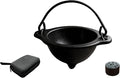 Cast Iron Incense Burner with Travelling Case, 3 Inch Cauldron with Handle and Stick Holder for Smudging, Ritual, Candle, Vintage Home Decor
