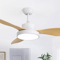 Sofucor 47 Inch Ceiling Fan with Lights and Remote Modern Outdoor White LED Ceiling Fans with Large Light Fixture Dimmable 6 Speeds Reversible DC Motor &Timing for Patio Bedroom Living Room Office