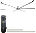 120-Inch HVLS Industrial Ceiling Fan +28,000 CFM Large Commercial Ceiling Fan with Remote, PMSM Motor, 6 Speeds, Reversible, for Warehouse, Gym, Barn, Shop, Garage | AA-Orion 120" (Silver)