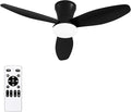 40 inch Ceiling Fan with Lights, Flush Mount with Remote Control | 3 Blades, 6 Speeds, Reversible Quiet DC Motor, Dimmable, 3000-6000K Adjustable, Timer, for Bedroom Dining Room Home Office