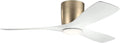 Kichler Volos 48” Indoor Ceiling Fan with LED Light and Wall Control in Champagne Bronze, Contemporary Ceiling Fan with Light, 300032CPZ