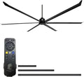120-Inch HVLS Industrial Ceiling Fan +28,000 CFM Large Commercial Ceiling Fan with Remote, PMSM Motor, 6 Speeds, Reversible, for Warehouse, Gym, Barn, Shop, Garage | AA-Orion 120" (Black)
