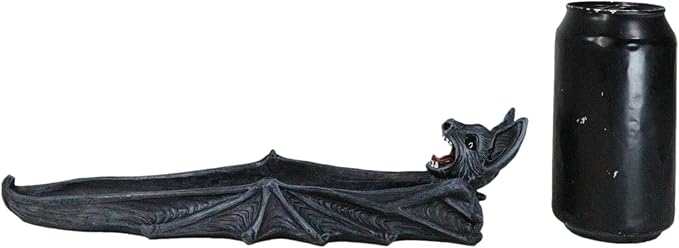Ebros Gift Gothic Gargoyle Cathedric Bat Vampire Incense Stick Holder with Celtic Knotwork Figurine Halloween Macabre Halloween Metaphysical Accent