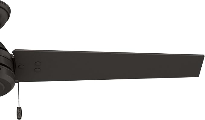 Hunter Cassius, Outdoor or Indoor, Ceiling Fan, 52 inch, New Bronze | No Light, Standard Mount, Pull Chain, 3 Blades, For Living Room, Patio, Porch, Garage, 59261