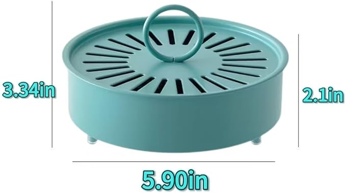 Mosquito Coil Holder with Anti-Scald Design, Stainless Steel, Pink/Black/Blue, for Home and Camping (Blue)