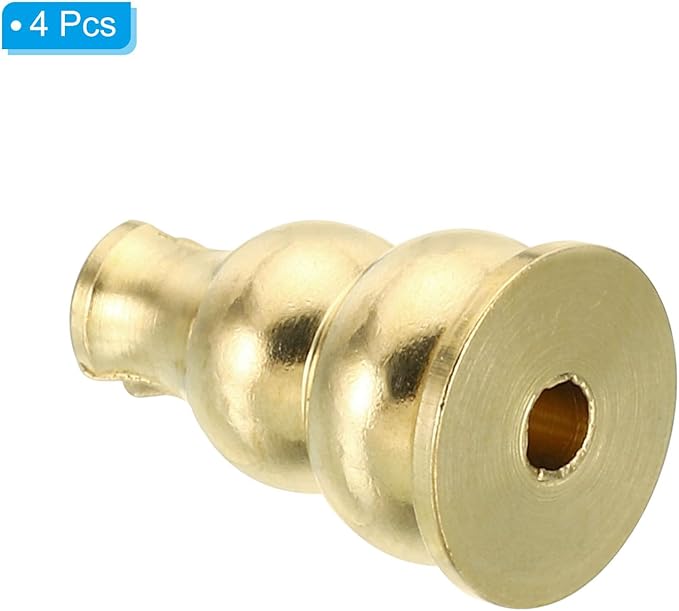 PATIKIL Coil Incense Holder, 4 Pack Brass Incense Burner Stick Holder Incense Stand Base Gourd Type for Yoga Spa Room Home Office, 0.6" Dia. 0.9" Tall