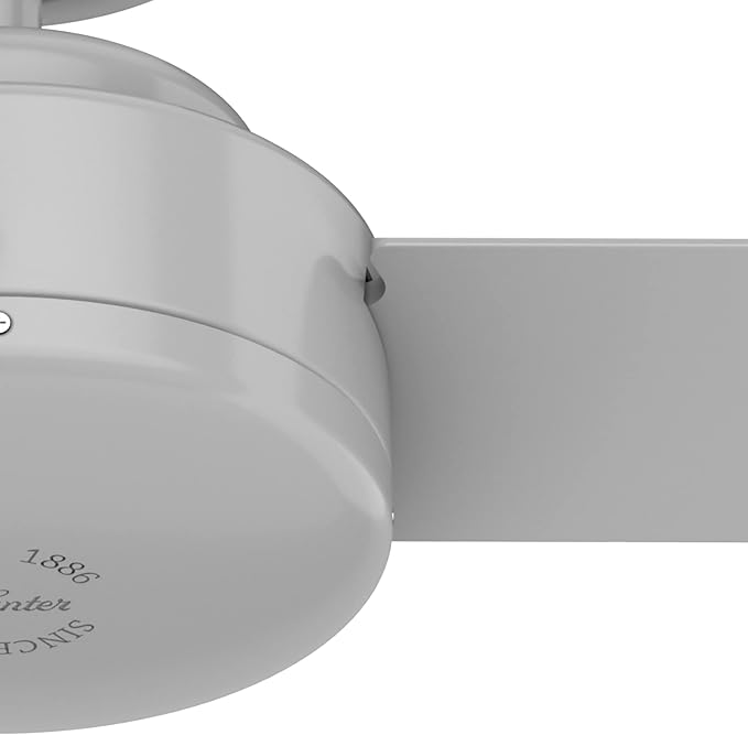 Hunter Presto, Indoor, Ceiling Fan, No Light, Modern, 44 inch, Dove Grey | Standard Mount, Wall Control, 3 Blades, For Bedroom, Living Room, Kitchen, 52384