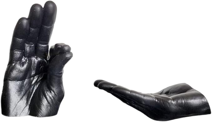 Yajuyi Hand Statues Incense Burner Incense Holder Tabletop Ornament Decorative Figurines for Office, Black