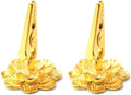 Incense Holder Clip 45x30mm Incense Coil Spiral Burner Incense Stick Standing Clamp with Lotus Base Buddhism Supplies Tabletop Decor for Home Office, Pack of 2