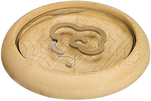 Bamboo Round Incense Stick Holder, Coil Incense Burner Holder, Sandalwood Incense Burner Incense Repellent Holder for Outdoor Use Deck Patio Camping Supplies, 1 Pieces