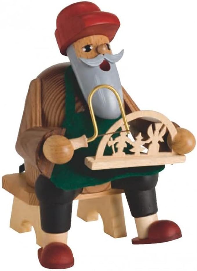 KWO Smoking Men Incense Holder, Archway Maker, 16 cm, Wood Multicolour, One Size