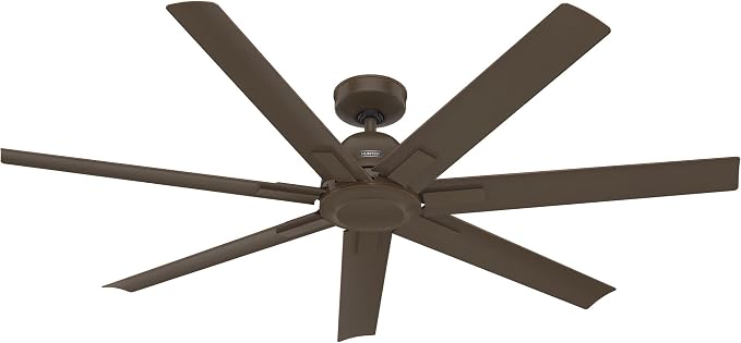 Hunter Downtown Indoor/Outdoor Ceiling Fan, Wall Control (Matte Bronze, 60 inch)