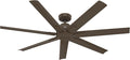 Hunter Downtown Indoor/Outdoor Ceiling Fan, Wall Control (Matte Bronze, 60 inch)