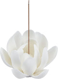 GORGECRAFT White Lotus Incense Holder Ceramic Incense Burner Flower Stick for Yoga Studio Living Room Home Decor(2.1 Inch)