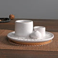 Comeon Ceramic Incense Stick Holder,Home Yoga 3 in 1 Incense Burner Sage Holder for Burning