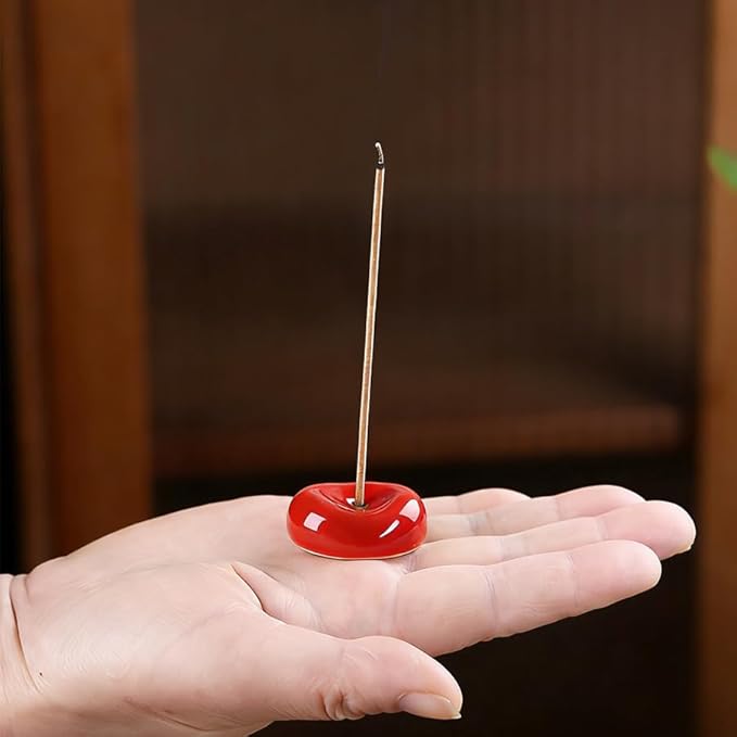 ARFUKA Mini Ceramic Incense Holder Small Incense Stick Burner, Perfect for Home Décor, Meditation, Yoga - Compact Aromatherapy Accessory for Living Room, Bedroom Pack of 2
