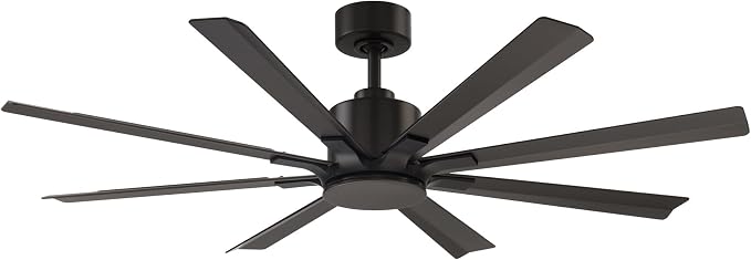Modern Forms Size Matters Indoor and Outdoor 8-Blade 56in Smart Ceiling Fan in Bronze with Remote Control