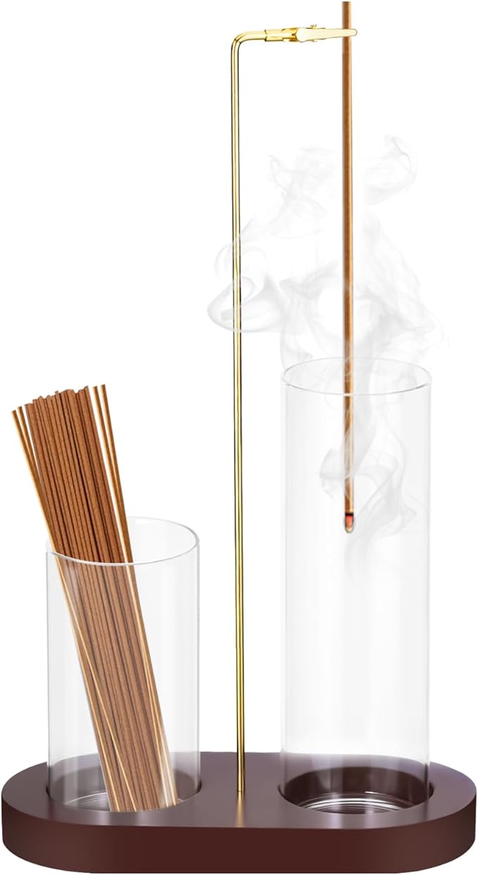 2 in 1 Incense Holder, Incense Burner, Insence-Stick Holder Mess-Free Incense Burner Holder, Ideal for Meditation, Yoga, Relaxation, and Home Decor - Anti-Ash Flying