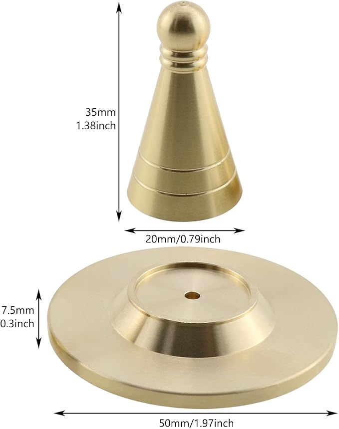 Incense Cone Mold LUORNG 1Set Pure Brass Tower Incense Mould Incense Cones Making Molds Teahouse Home Decoration Gifts Gold DIY Tower Incense Burner Tools, Incense Burner Holder