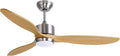 Ovlaim 60 Inch Wood Ceiling Fan with Light, Quiet DC Motor, Smart 6-Speed | 35dB Quiet, Light Wood Blades, 3-Color Dimmable, Memory Function, Reversible Motor, Living Room Patio