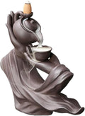 Buddha Hand Series Backflow Incense Burner Indoor Smoke Waterfall Incense Holder Creative Ceramic Incense Burner (Teapot Bergamot)