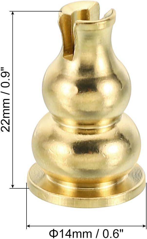 PATIKIL Coil Incense Holder, 4 Pack Brass Incense Burner Stick Holder Incense Stand Base Gourd Type for Yoga Spa Room Home Office, 0.6" Dia. 0.9" Tall