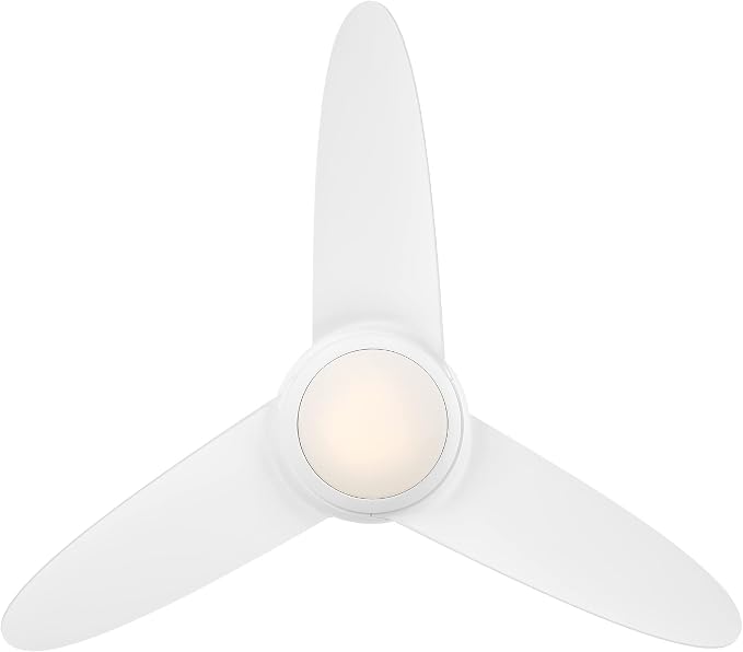 WAC F-094L-MW Loft 38" Outdoor Ceiling Fan with LED Lights and Remote, Matte White