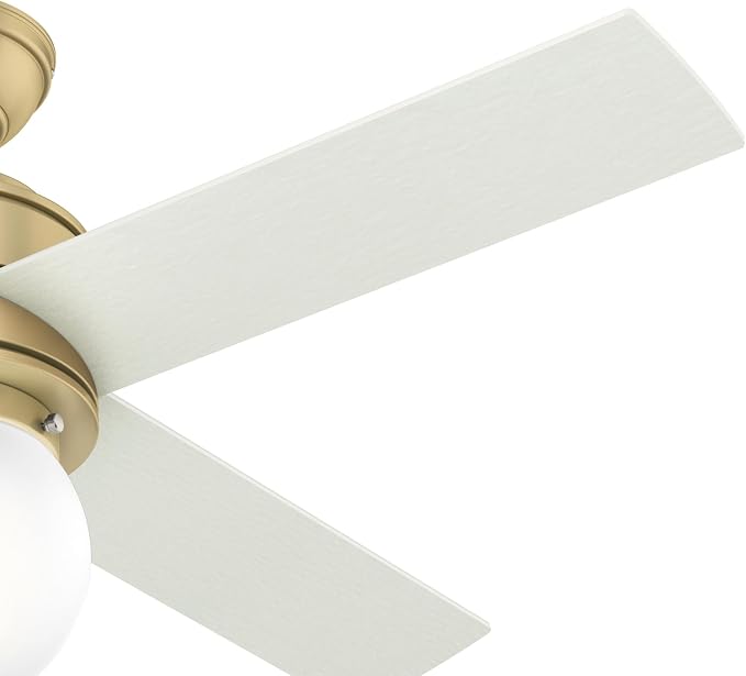 Hunter Hepburn, Indoor, Ceiling Fan, with LED Light, 44 inch, Modern Brass