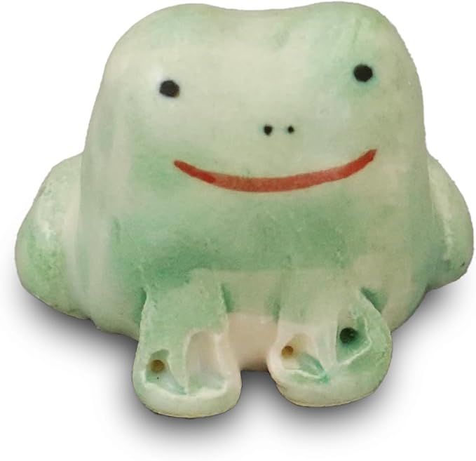 Charming Animal Series Ceramic Incense Holder, Japanese Pottery, Perfect for Relaxation and Concentration, Made in Japan (Frog)
