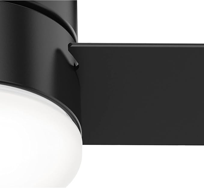 Hunter Minimus, Indoor, Ceiling Fan, with LED Light, 52 inch, Matte Black