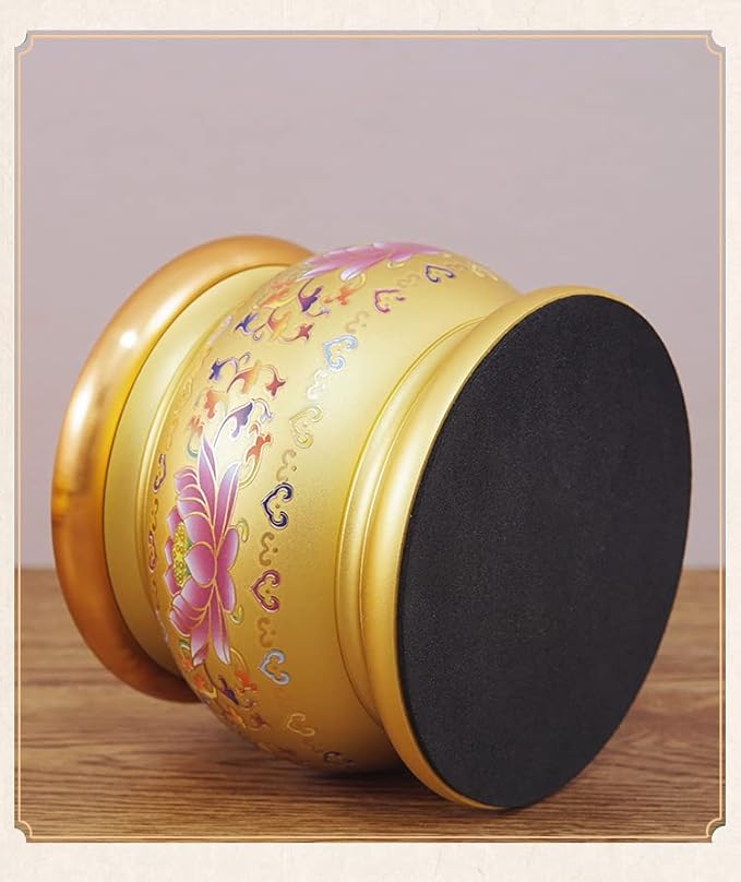 Copper Alloy LED Electric Incense Burner with USB Rechargeable Battery, Ideal for Buddhist Supplies - Painted Style