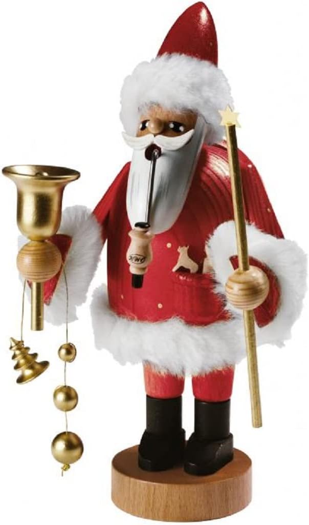 KWO Red Santa German Christmas Incense Smoker Handcrafted in Erzgebirge Germany