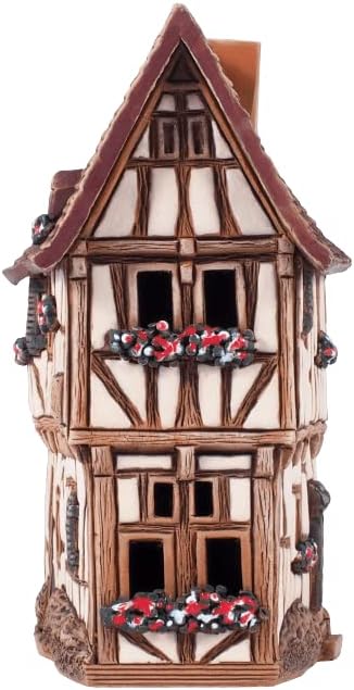 Ceramic Houses and Villages Collection - Handmade House Miniature of Historic Winery in Bernkastel-Kues, Germany - Candle, Cone Incense Holder R255