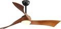 Sofucor 52 Inch Ceiling Fan with Light and Remote - 3 Solid Wood Blades, Quiet DC Motor, 6 Speeds 5000CFM, Dimmable Tri-Color LED with Memory, Timer & Reversible for Living Room, ETL, Walnut Wood