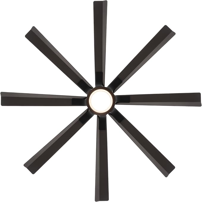 Modern Forms Size Matters Indoor or Outdoor 8-Blade 56in Smart Ceiling Fan in Bronze with Adjustable CCT 2700-3000-4000-5000K LED Light Kit and Remote Control