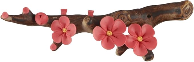 Handmade Ceramic Peach Blossom Incense Holder, Incense Stick Holder, Ceramic Incense Burner Flower Incense Burner Stick Holder, Ceramic Incense Burners for Sticks Incese Ash Tray