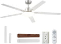 addlon Ceiling Fans with Lights, 60 inch Silver Ceiling fan with Light and Remote Control, Reversible, 3CCT, Dimmable, Noiseless, Outdoor Ceiling Fans for Patios, living room, Indoor/Outdoor Use