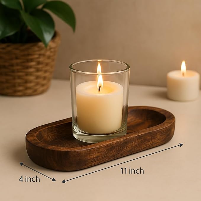 Pure Source India Natural Wood Incense Holder and Ash Catcher (11 X 4 Inch)