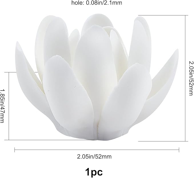 GORGECRAFT White Lotus Incense Holder Ceramic Incense Burner Flower Stick for Yoga Studio Living Room Home Decor(2.1 Inch)