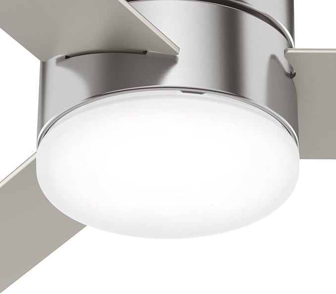 Hunter Minimus, Indoor, Ceiling Fan, Modern, Quiet, 52 inch, Brushed Nickel