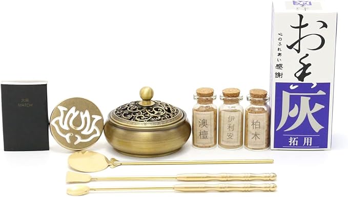 Incense Burner Kit, Incense Burner & Incense Powder Burner for DIY Incense Making Kit, Home Fragrance Holder for Aromatherapy, Meditation, Yoga(Carp Cover)