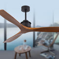 Sofucor Ceiling Fan without Lights, 60 Inch Modern Large Wood Ceiling Fan with Remote for Indoor Farmhouse Bedroom Living Room Outdoor Patio Porch, Reversible DC Motor