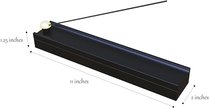 Black Wooden Incense Stick Holder with Storage Box