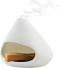 Palo Santo Holder Ceramic Incense Burner Holder Sage Holder for Burning, Ash Catcher Mini Chiminea Unique Home Decor for Meditation/Yoga (White)